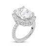 Thumbnail Image 2 of Lab-Grown Diamonds by KAY Oval-Cut Halo Engagement Ring 6-1/3 ct tw 14K White Gold