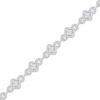 Thumbnail Image 2 of Marquise & Round-Cut Diamond Link Bracelet 3 ct tw 10K White Gold 7&quot;