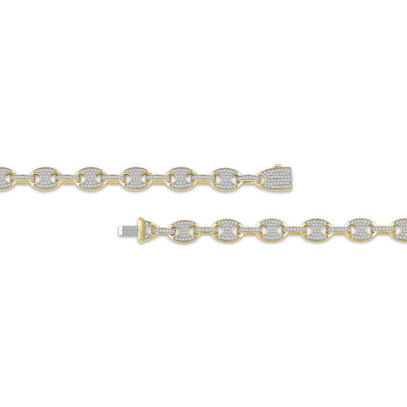 Main Image 3 of Men's Diamond Mariner Chain Necklace 4 ct tw 10K Yellow Gold 22&quot;