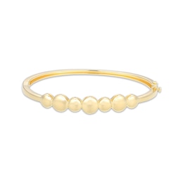 Disc Bangle Bracelet 18K Yellow Gold-Plated Sterling Silver 7.5&quot;