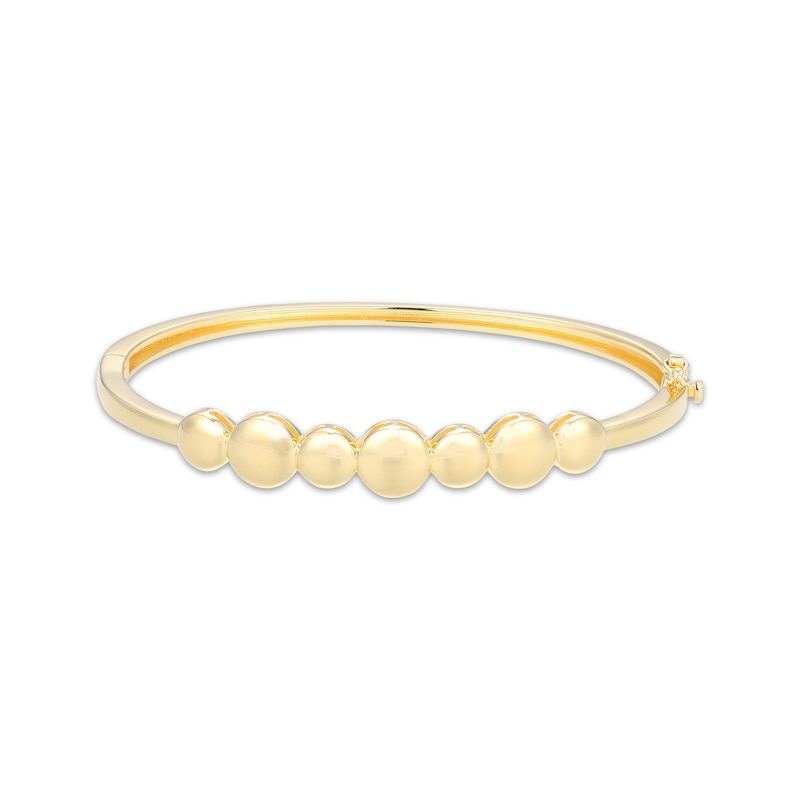 Main Image 1 of Disc Bangle Bracelet 18K Yellow Gold-Plated Sterling Silver 7.5&quot;