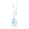 Thumbnail Image 2 of Blue Topaz & White Lab-Created Sapphire Necklace Sterling Silver 18&quot;