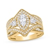 Thumbnail Image 1 of Adore Marquise-Cut & Round-Cut Diamond Engagement Ring 1 ct tw 14K Yellow Gold