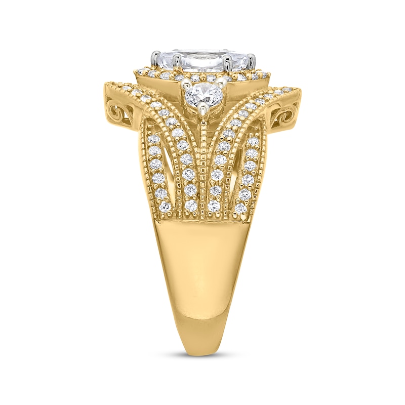 Main Image 2 of Adore Marquise-Cut & Round-Cut Diamond Engagement Ring 1 ct tw 14K Yellow Gold