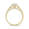 Thumbnail Image 3 of Multi-Diamond Center Heart Frame Engagement Ring 1/2 ct tw 10K Yellow Gold