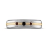 Thumbnail Image 3 of Men's Brown & Black Diamond Wedding Band 1/6 ct tw 10K Two-Tone Gold