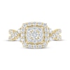 Thumbnail Image 3 of Round-Cut Diamond Cushion Frame Engagement Ring 1-1/2 ct tw 10K Yellow Gold