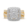 Thumbnail Image 1 of Multi-Diamond Center Cushion-Frame Engagement Ring 2 ct tw 14K Yellow Gold