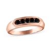 Thumbnail Image 0 of Men's Black Diamond Wedding Ring 1/2 ct tw 10K Rose Gold