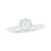 Thumbnail Image 0 of Multi-Diamond Halo Engagement Ring 1/5 ct tw 14K White Gold