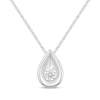 Thumbnail Image 1 of Diamond Solitaire Teardrop Necklace 1/20 ct tw Sterling Silver 18&quot;