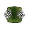 Thumbnail Image 3 of Cushion-Shaped Nephrite Jade Lucky Knot Ring Sterling Silver