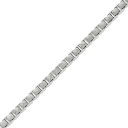 Diamond-Cut Box Chain Necklace 4.5mm Solid Sterling Silver 22&quot;