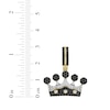 Thumbnail Image 3 of Men's Black & White Diamond Crown Charm 1 ct tw 10K Yellow Gold