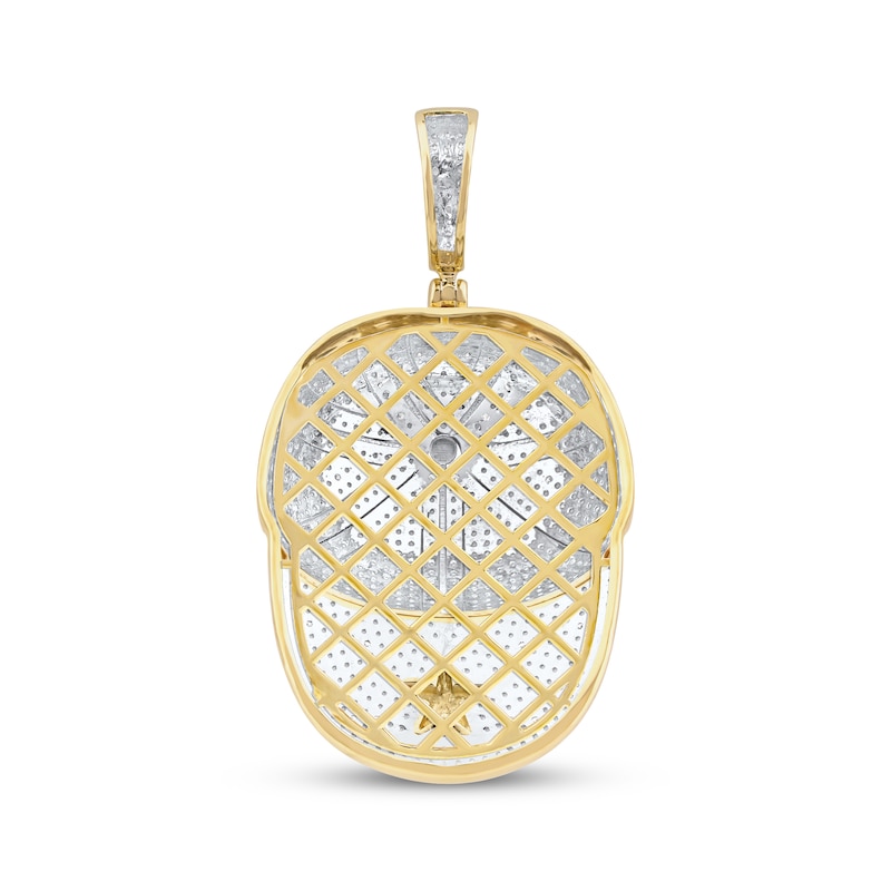 Main Image 3 of Men's Diamond Ball Cap Necklace Charm 1/4 ct tw 10K Yellow Gold