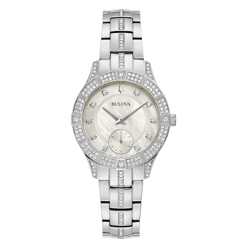 Main Image 1 of Bulova Phantom Mother-of-Pearl/Crystal Women's Watch 96L291