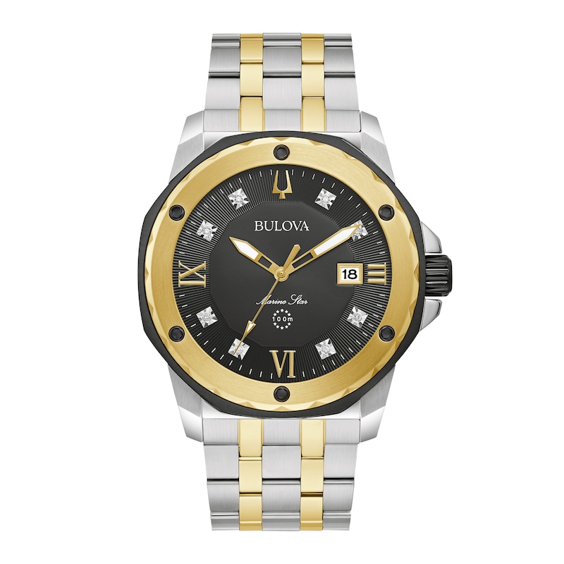 Bulova Marine Star "A" 3H Diamond Men's Watch 98D175
