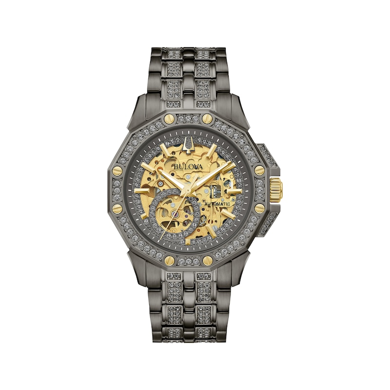 Main Image 1 of Bulova Crystal Octava Automatic Gunmetal Crystal 98A293