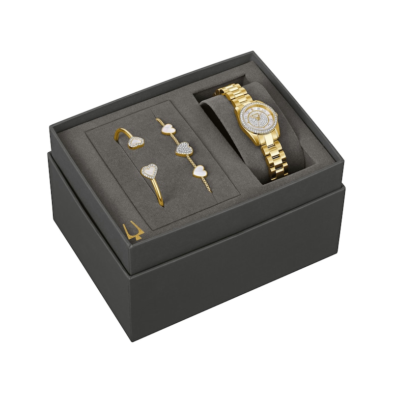 Bulova Crystal Collection Women's Watch & Bracelet Gift Set 98X137