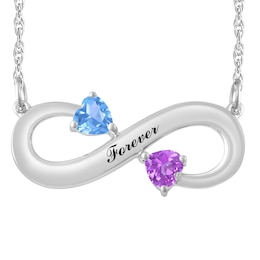 Birthstone Couple's Infinity Necklace (1 Name)