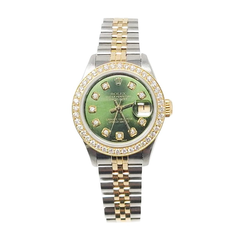 Previously Owned Rolex Datejust Olive Dial Women's Watch | Kay Outlet
