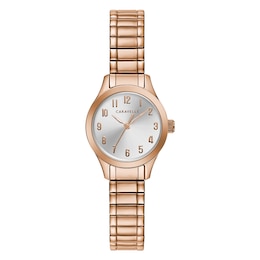 Caravelle by Bulova Traditional Women's Rose-Tone Stainless Steel Watch 44L254
