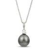 Thumbnail Image 2 of Tahitian Cultured Pearl Boxed Set White Topaz Sterling Silver