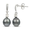 Thumbnail Image 3 of Tahitian Cultured Pearl Boxed Set White Topaz Sterling Silver