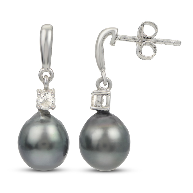 Main Image 3 of Tahitian Cultured Pearl Boxed Set White Topaz Sterling Silver