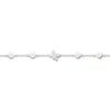 Thumbnail Image 1 of Cultured Pearl & Diamond Bracelet Sterling Silver 7.5"