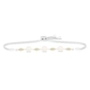 Thumbnail Image 1 of Cultured Pearl & Diamond Bolo Bracelet 1/20 ct tw Sterling Silver/10K Yellow Gold