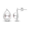 Thumbnail Image 0 of Cultured Pearl & Diamond Earrings Sterling Silver