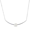 Thumbnail Image 1 of Cultured Pearl Bar Necklace Sterling Silver 18&quot;