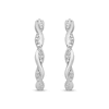 Thumbnail Image 2 of Diamond Twist Hoop Earrings Sterling Silver