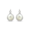 Thumbnail Image 2 of Cultured Pearl Drop Earrings Sterling Silver