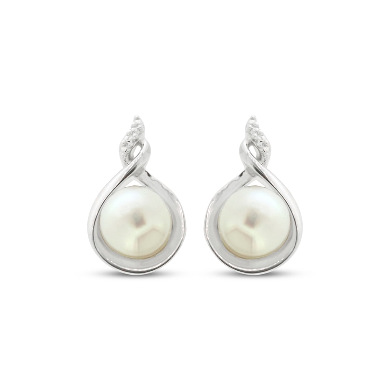 Main Image 2 of Cultured Pearl Drop Earrings Sterling Silver