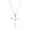 Thumbnail Image 3 of Cultured Pearl Cross Necklace Sterling Silver 18”