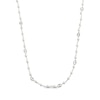 Thumbnail Image 0 of Cultured Pearl Chain Link Necklace Sterling Silver 17.5”