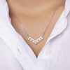 Thumbnail Image 2 of Cultured Pearl Chevron Bar Necklace Sterling Silver 18”