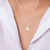 Thumbnail Image 3 of Cultured Pearl Initial “A” Necklace Sterling Silver 18”