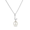 Thumbnail Image 0 of Cultured Pearl Initial “L” Necklace Sterling Silver 18”