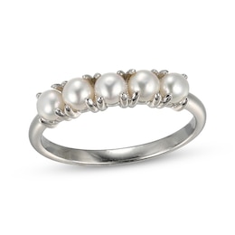 Cultured Pearl Ring Sterling Silver