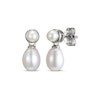 Thumbnail Image 1 of Cultured Pearl Drop Earrings Sterling Silver