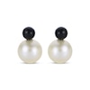 Thumbnail Image 2 of Cultured Pearl & Black Onyx Earrings Sterling Silver