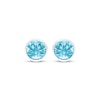 Thumbnail Image 2 of Swiss Blue Topaz Solitaire Bezel-Set Stud Earrings Sterling Silver