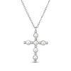 Thumbnail Image 1 of Cultured Freshwater Pearl Cross Necklace Sterling Silver 18&quot;