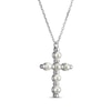 Thumbnail Image 2 of Cultured Freshwater Pearl Cross Necklace Sterling Silver 18&quot;