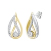 Thumbnail Image 1 of Love Ignited Diamond Flame Stud Earrings 1/4 ct tw 10K Two-Tone Gold