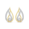 Thumbnail Image 2 of Love Ignited Diamond Flame Stud Earrings 1/4 ct tw 10K Two-Tone Gold