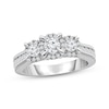 Thumbnail Image 1 of Memories Moments Magic Three-Stone Diamond Engagement Ring 1 ct tw Round-Cut 10K White Gold